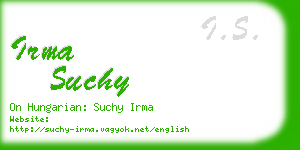 irma suchy business card